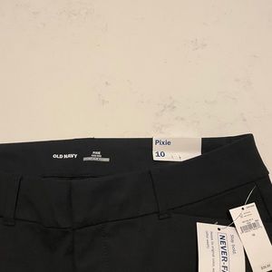 old navy high rise pixie pants, black NWT